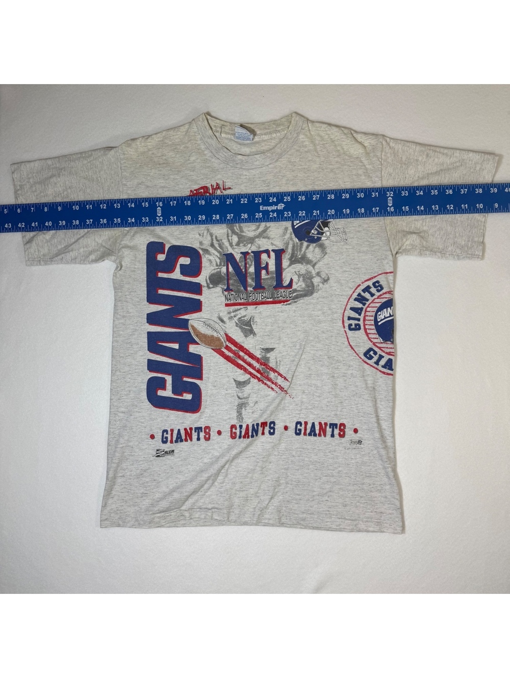 Vintage 1991 Salem NY Giants NFL Aerial Assault Tee — Sz L - Picture 8 of 8
